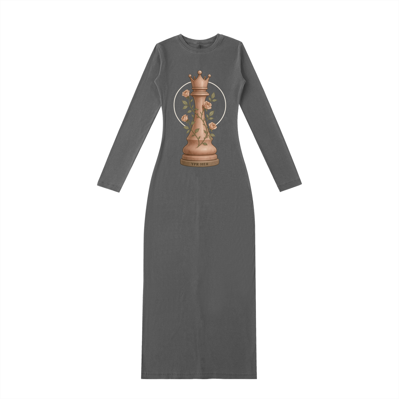 “Crown the Queen” Slit Maxi Dress