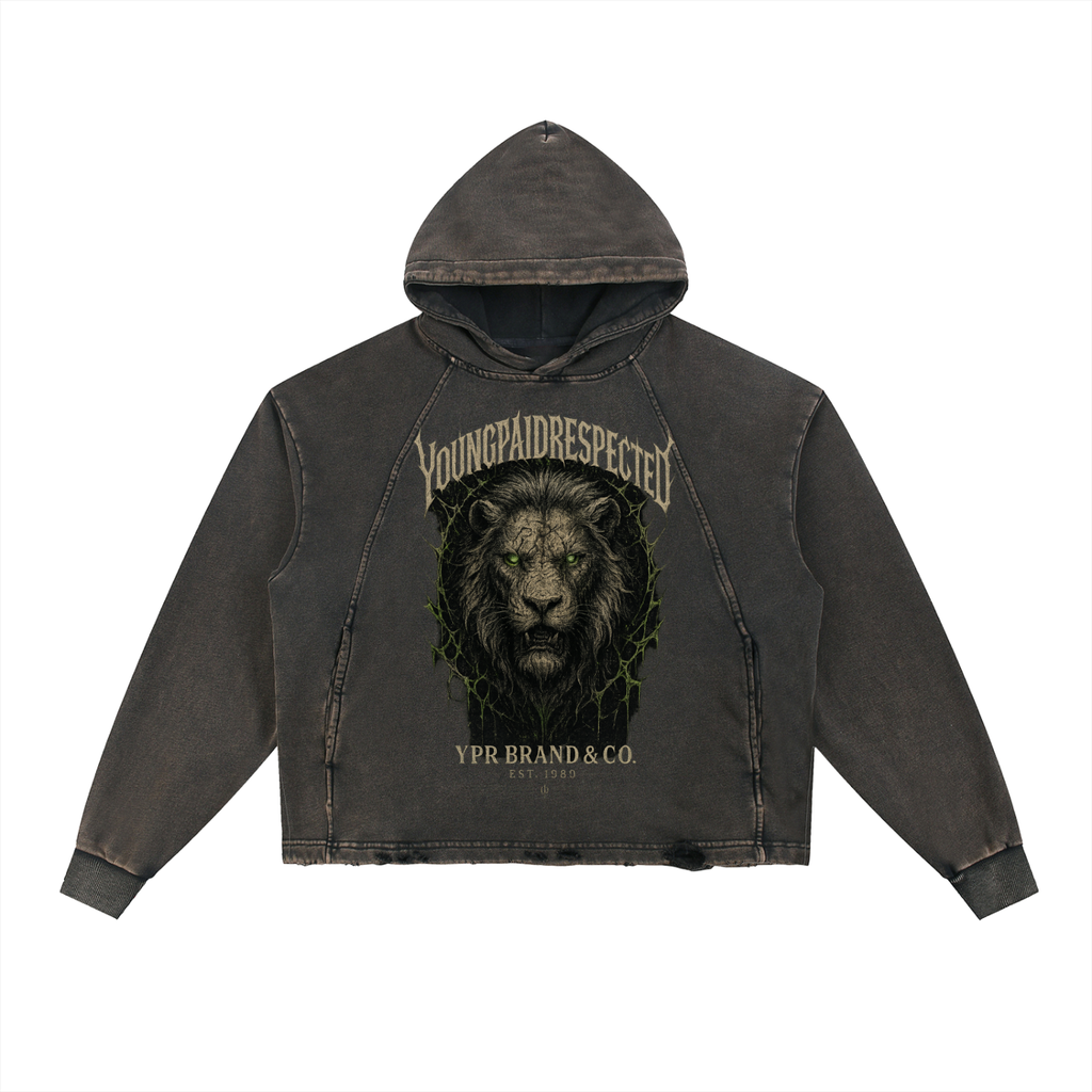 “Through the Fire” Frayed-Hem Hoodie
