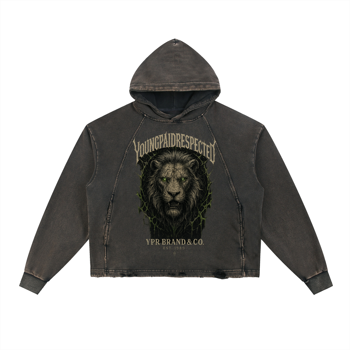 “Through the Fire” Frayed-Hem Hoodie