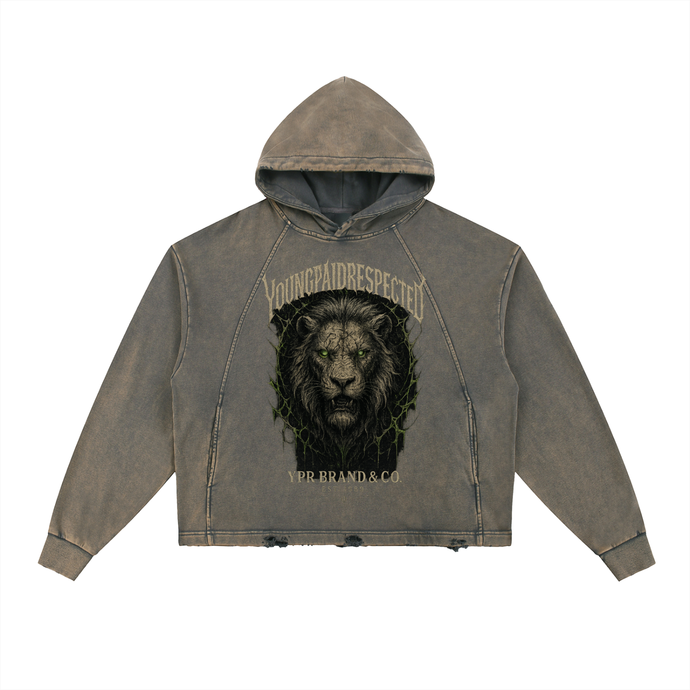 “Through the Fire” Frayed-Hem Hoodie