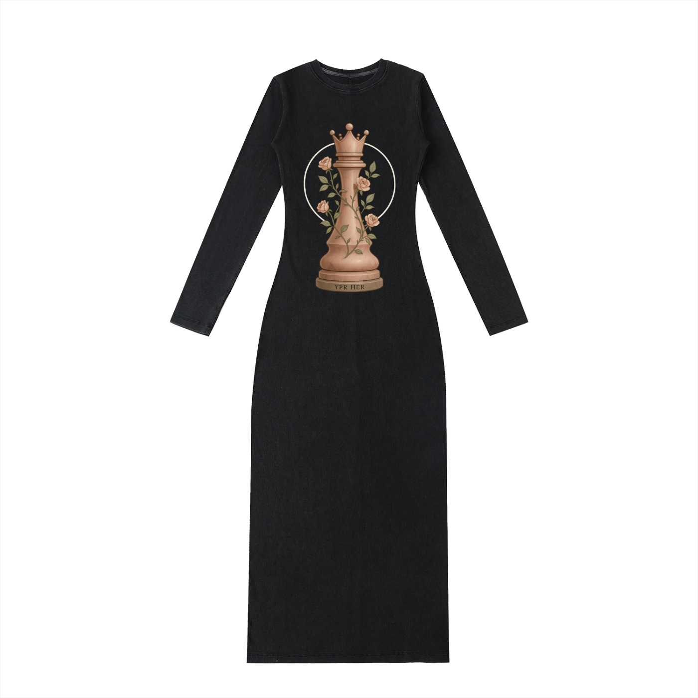 “Crown the Queen” Slit Maxi Dress